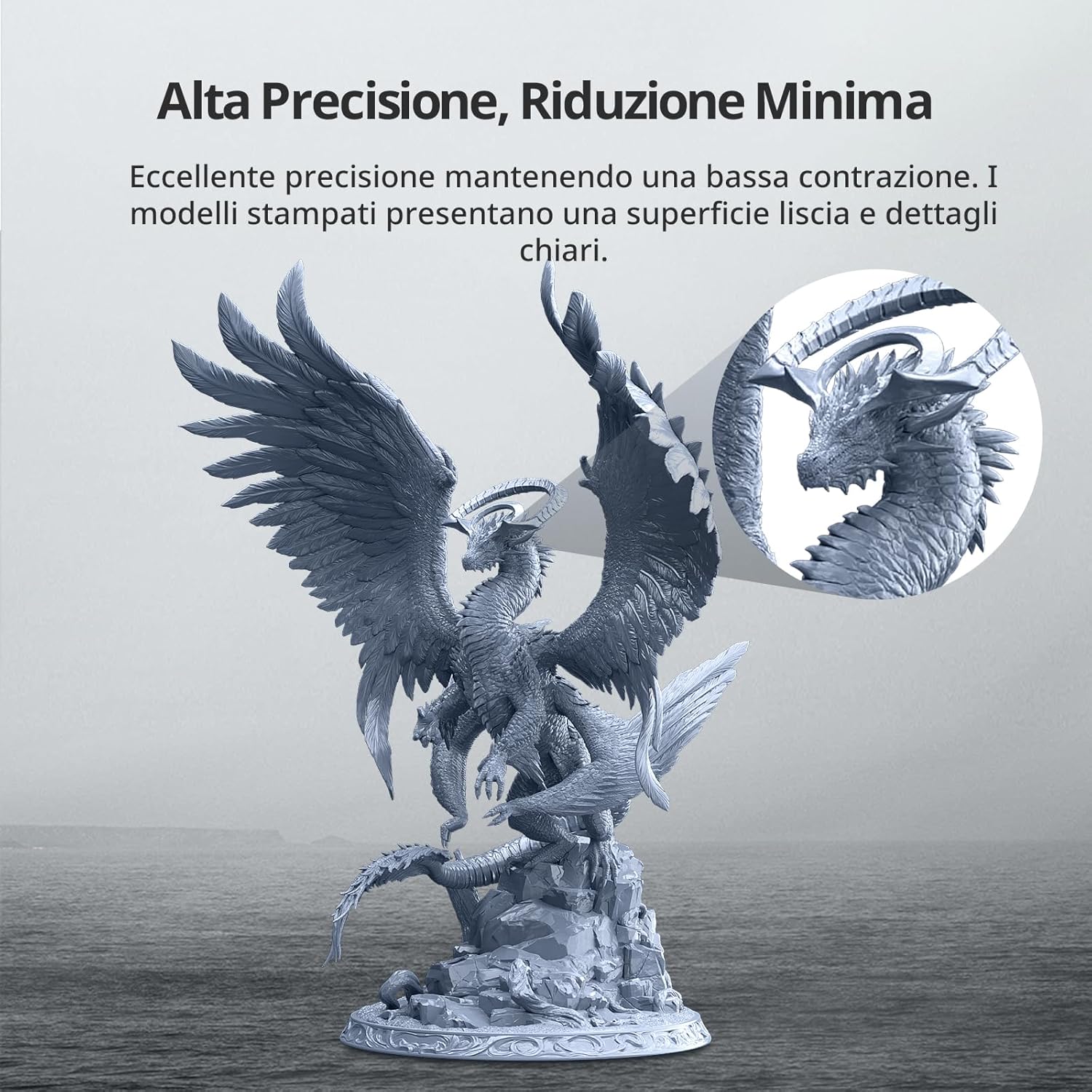 ANYCUBIC Resina Tough 2.0 per Stampanti 3D, Grigio 4KG - immagine 5