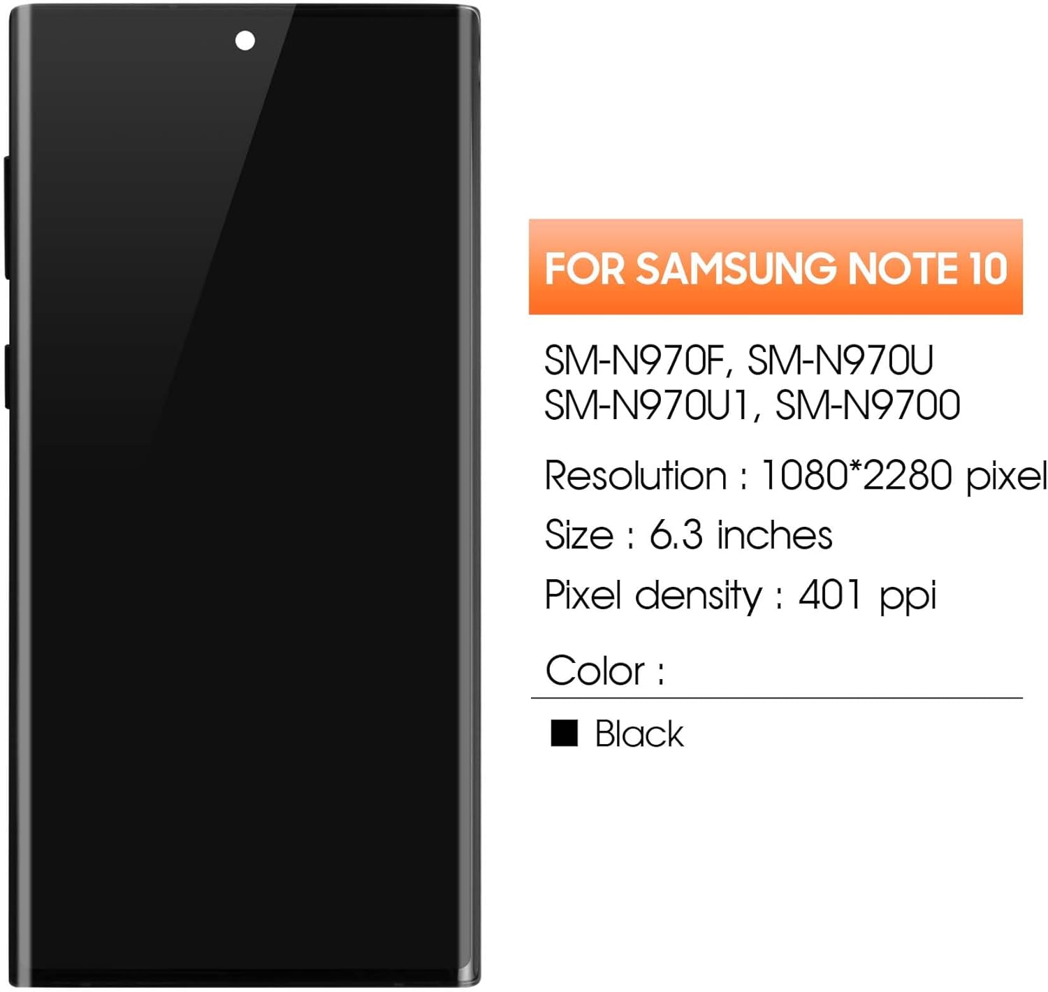 AGCUT OLED - Schermo LCD per Samsung Galaxy Note 10 - immagine 2