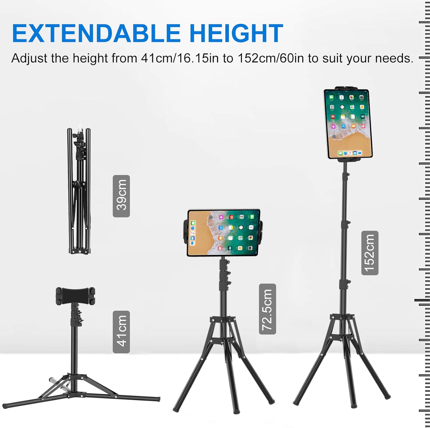 Cenawin Supporto Treppiede Regolabile per iPad e Tablet - immagine 2