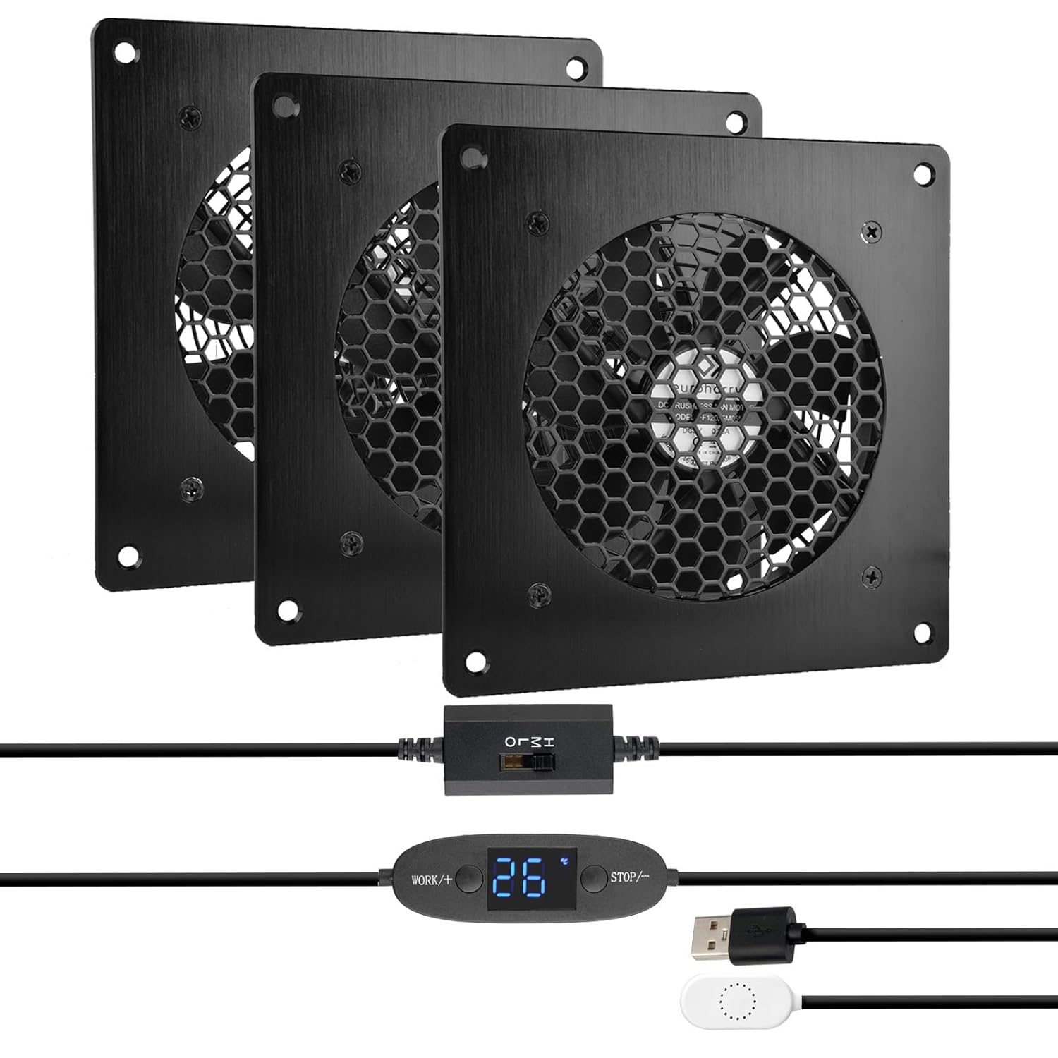 Euroharry Ventola USB 120mm con Display Digitale - immagine 1