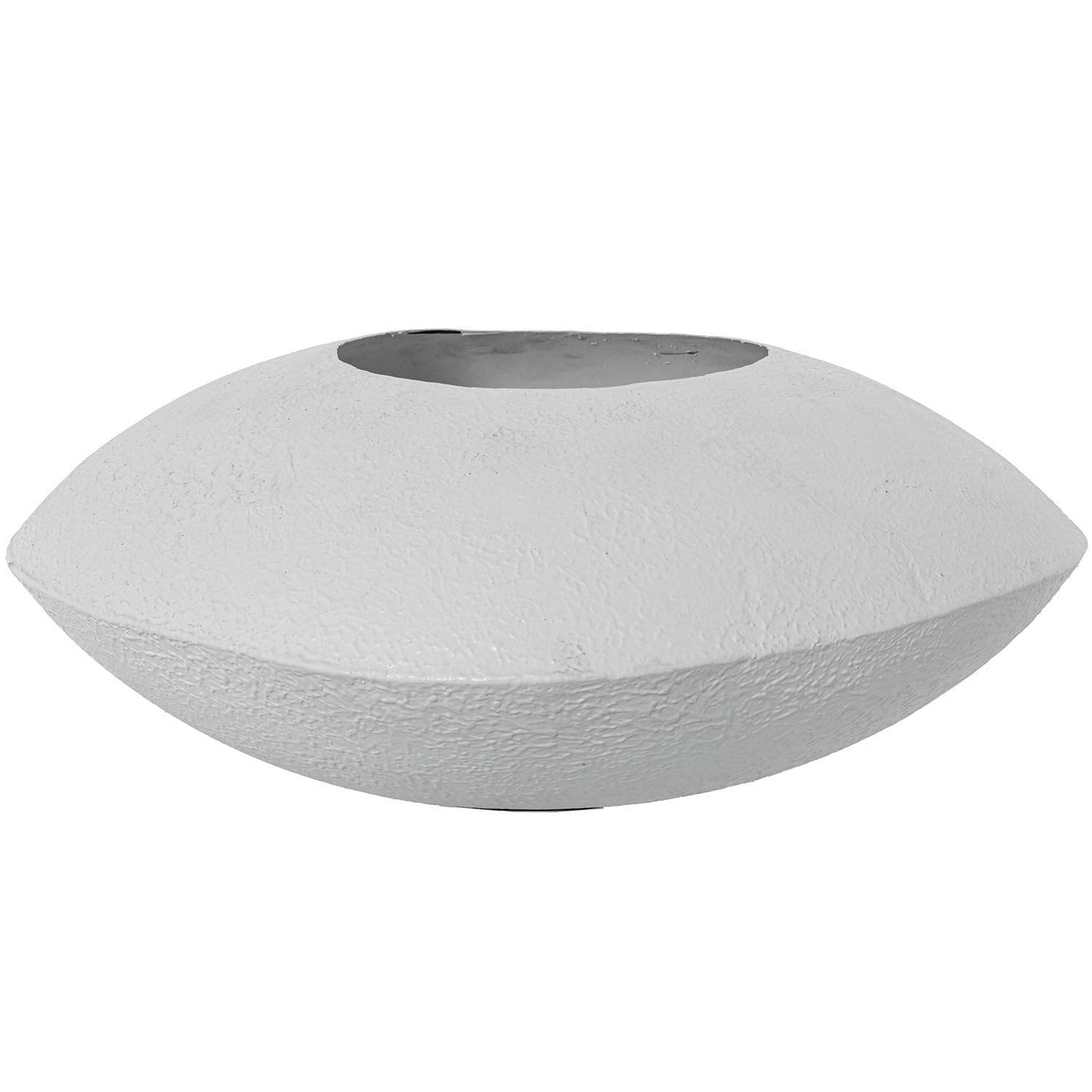 Centrotavola in metallo ferro bianco 38x29x45 cm