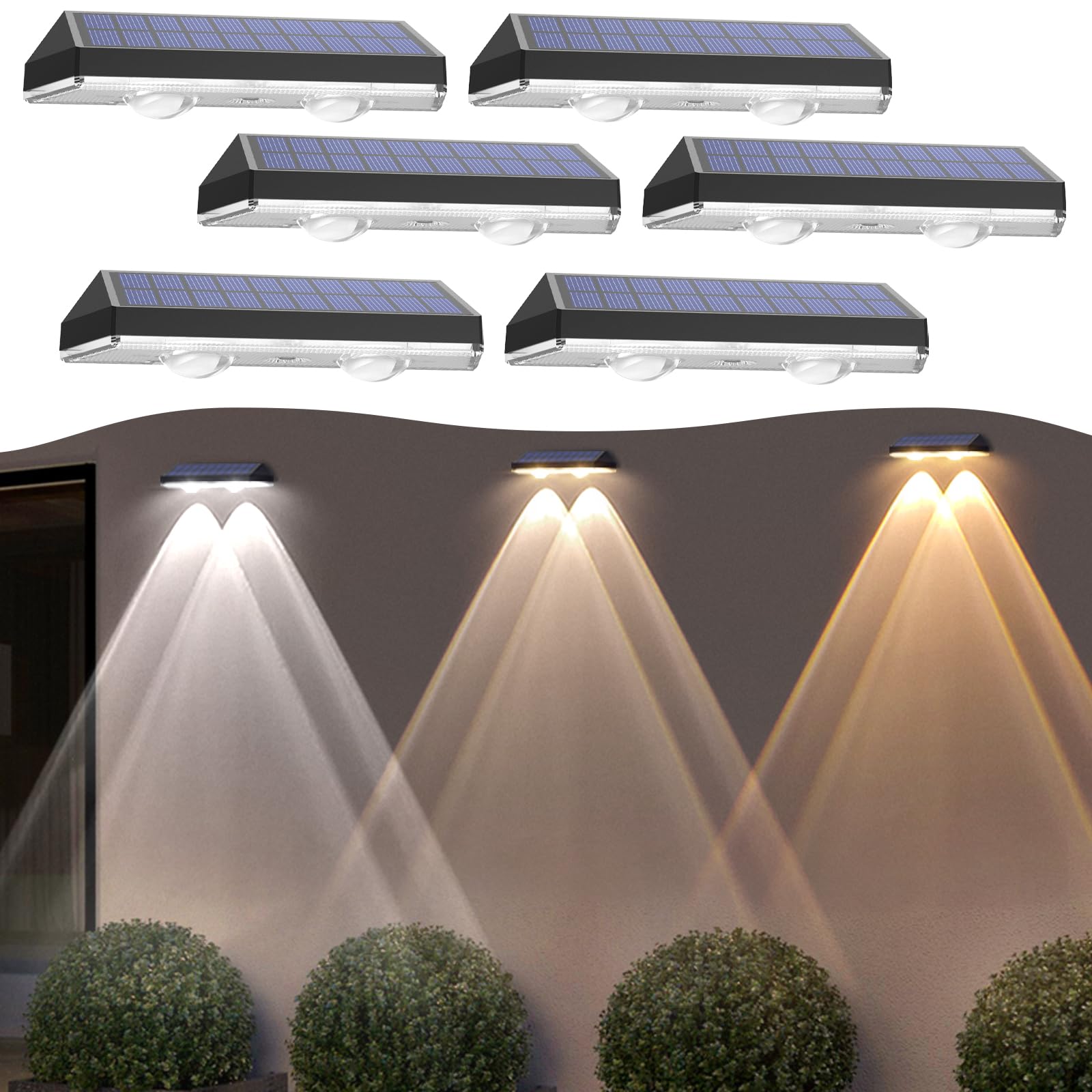 Luce Solare LED Esterno IP65 Impermeabile 6 Pezzi