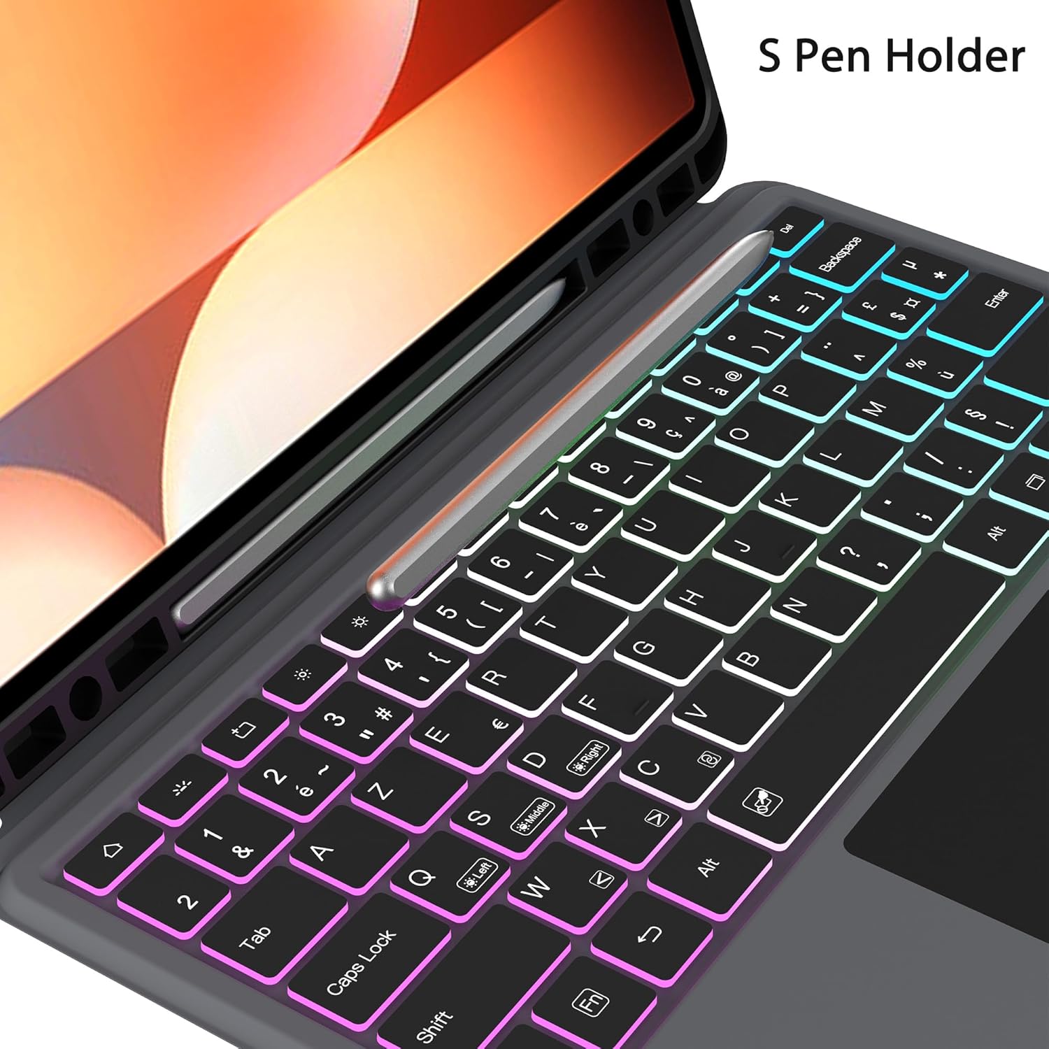 Vankeypad Custodia con Tastiera per Samsung Galaxy Tab S9 FE+ - immagine 6