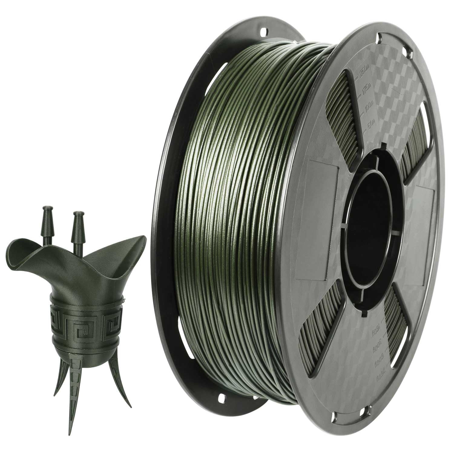 CC3D Filamento in fibra di carbonio PETG per stampante 3D, verde oliva, 1.75 mm, 1 kg