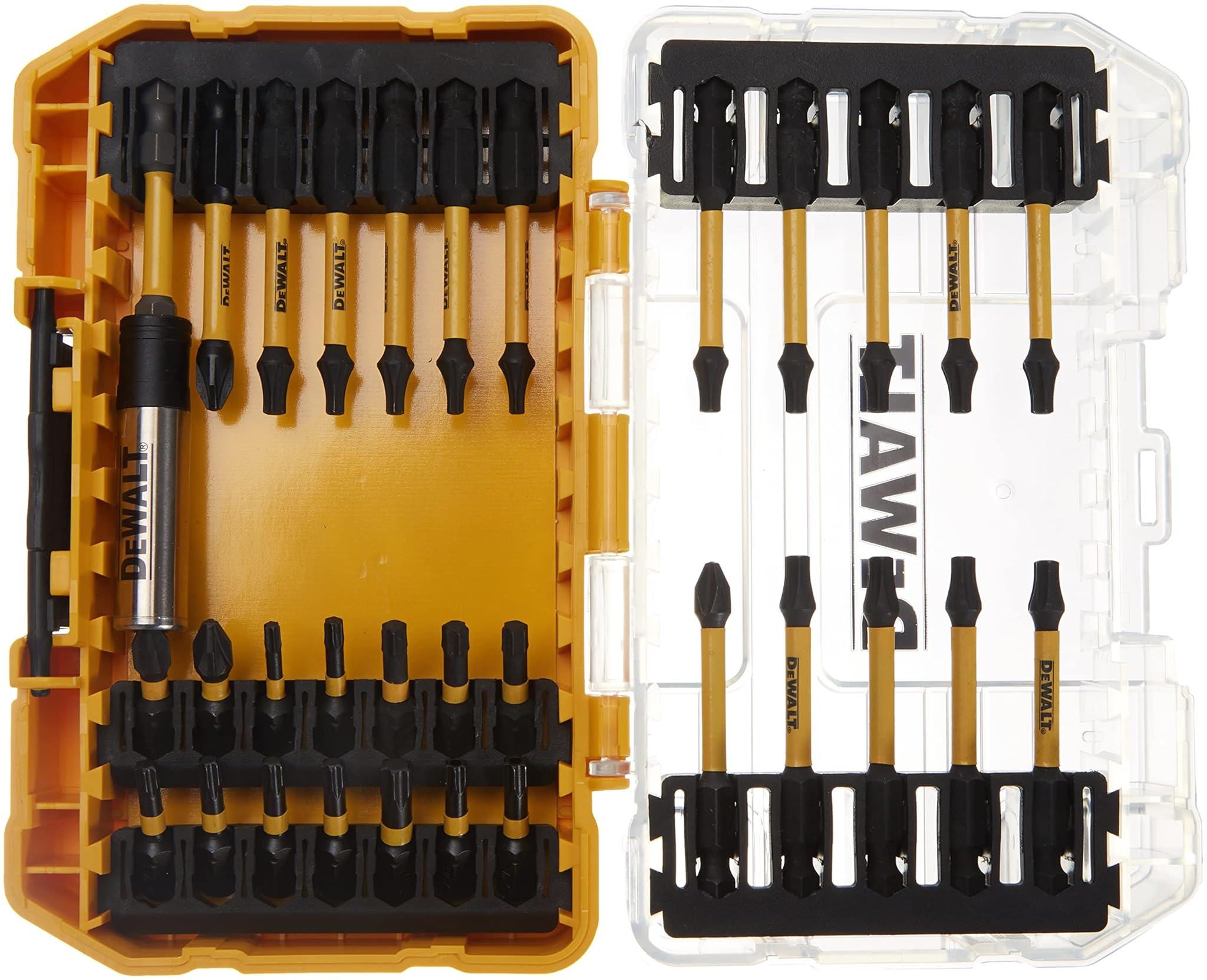 DeWalt DEWDT70738T Set di Punte da 31 Pezzi. Battente, Nero/Giallo, Size