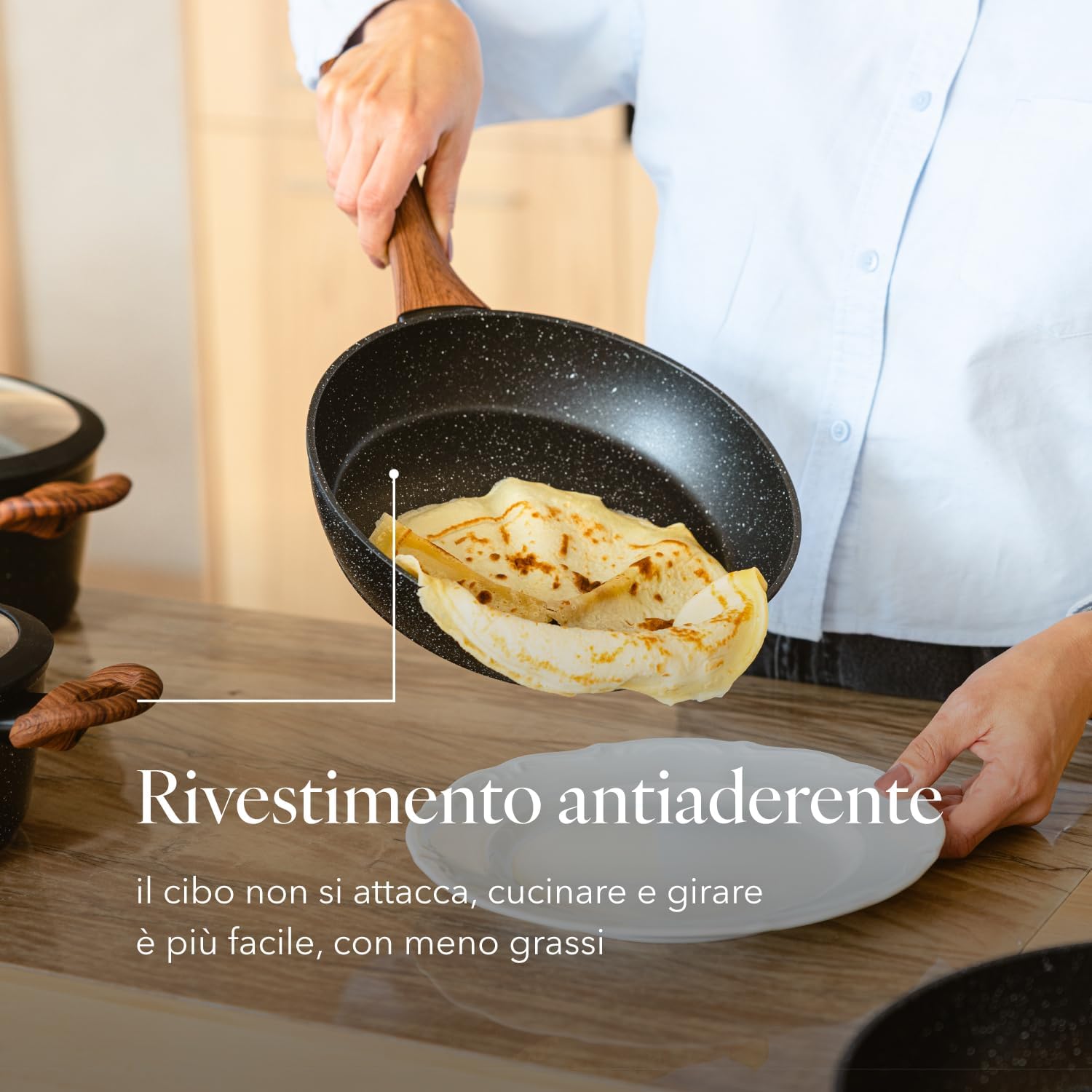 Florina MASTER BLACK Set Pentole e Padelle 6 Pezzi - immagine 4