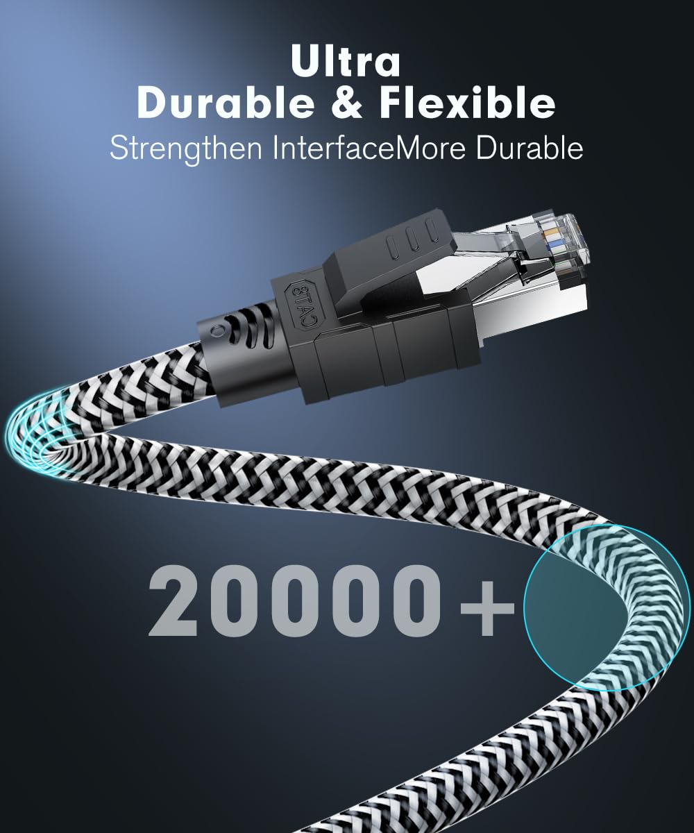 Cavo LAN Cat 8 25m - Ethernet 40 Gbps 2000 MHz - immagine 3