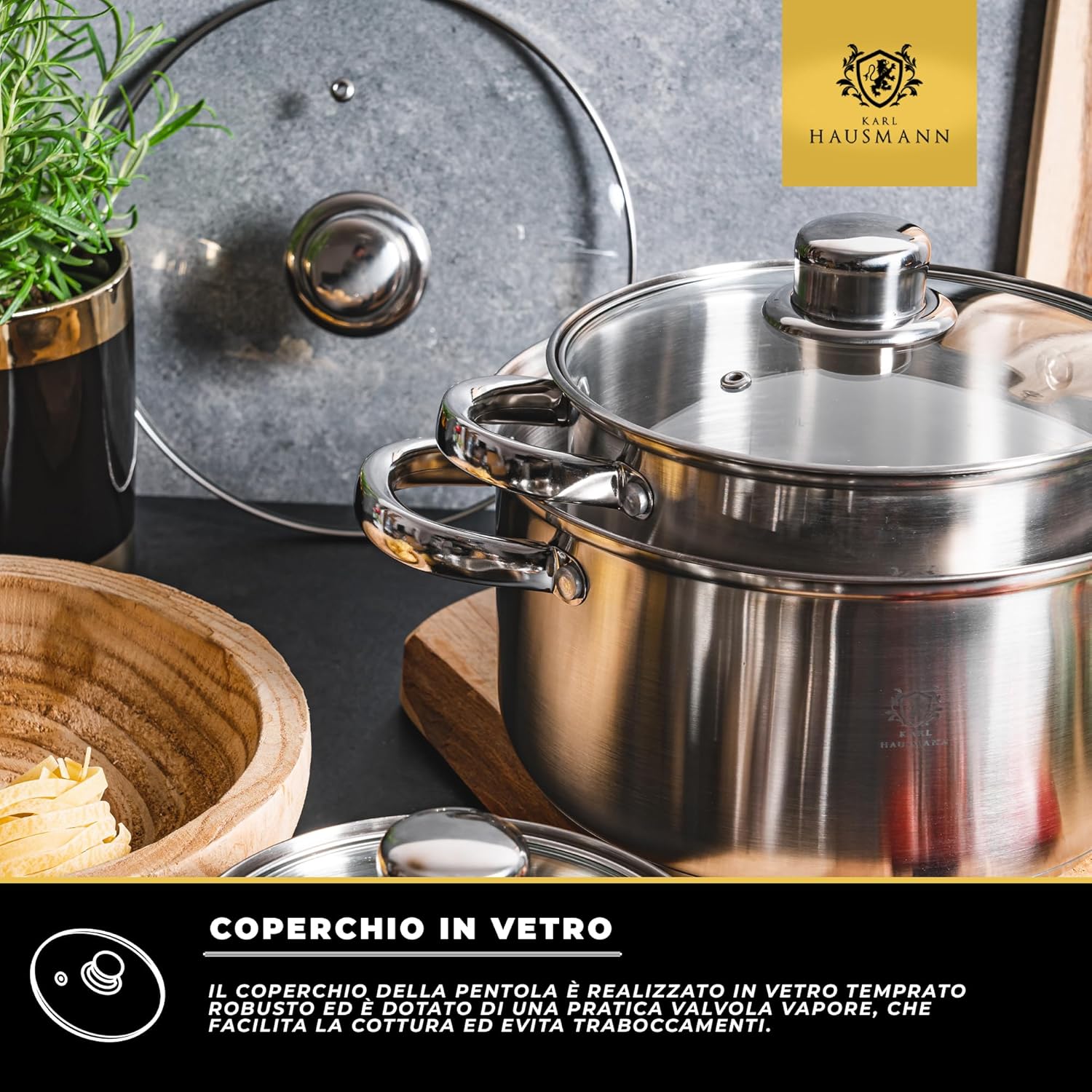 Karl Hausmann Set di Pentole Induzione 4 Pezzi - immagine 6