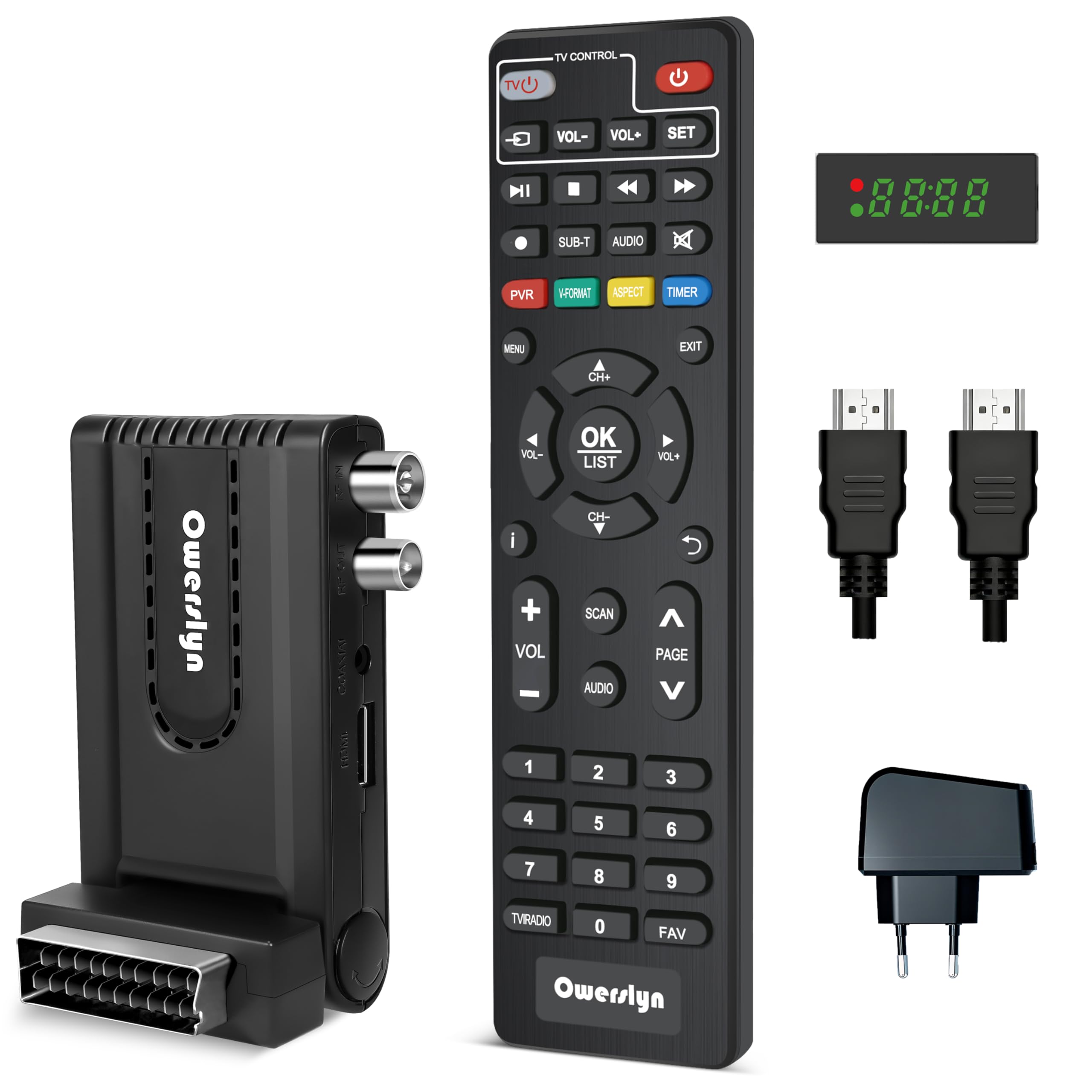 Owerslyn Decoder Digitale Terrestre DVB-T2 HD 1080P | Velz