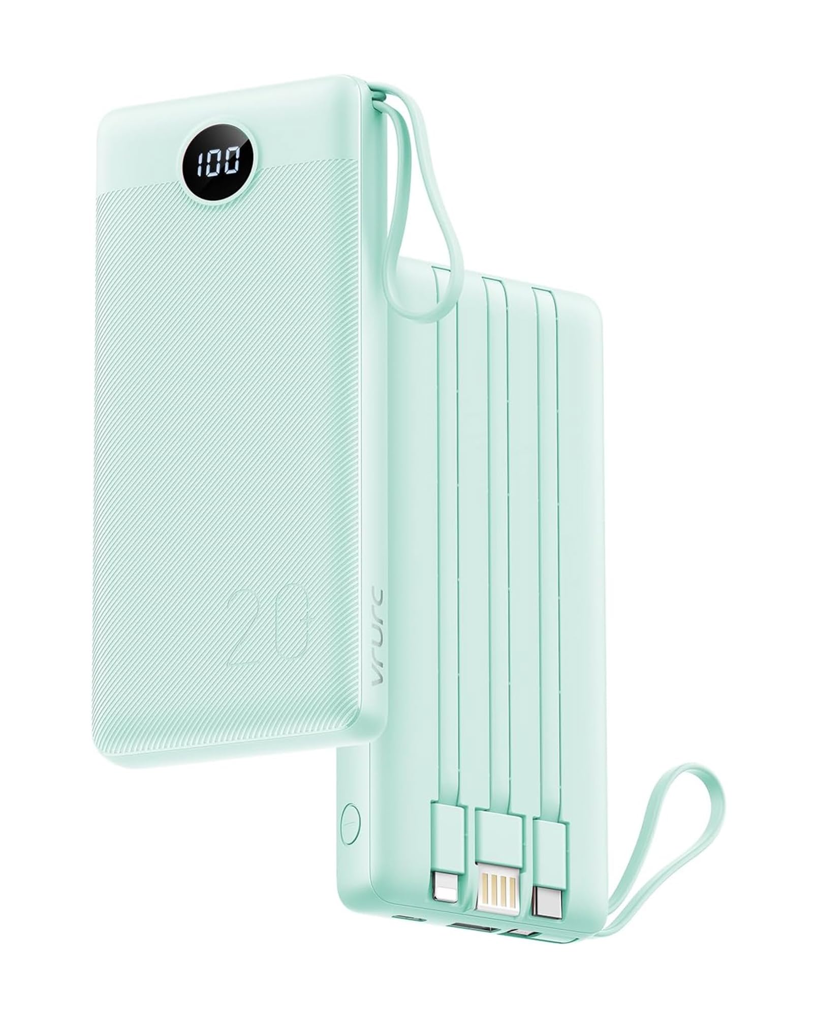 Vrurc Caricatore Portatile 20000mAh, Verde