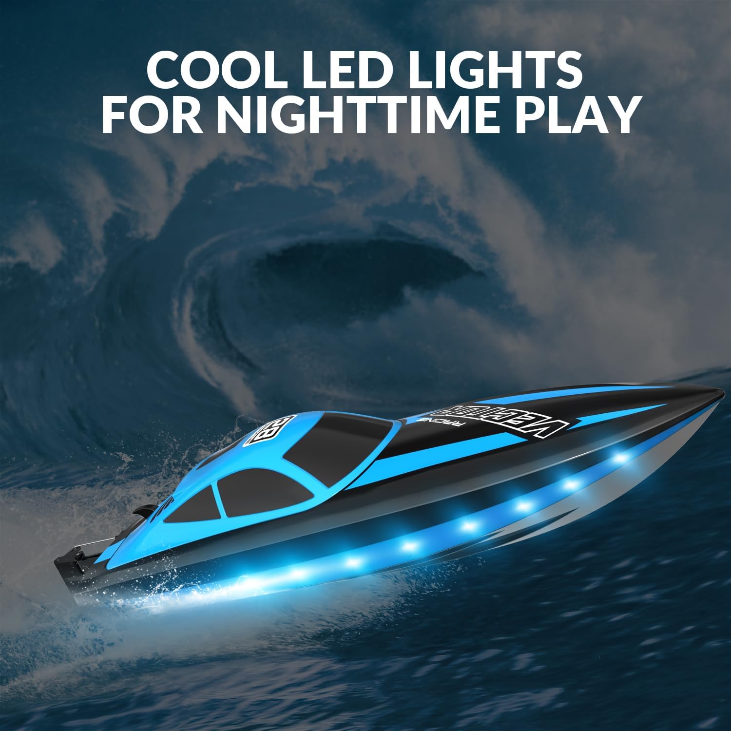 VOLANTEXRC Barca Telecomandata Impermeabile 2,4GHz, Blu - immagine 3