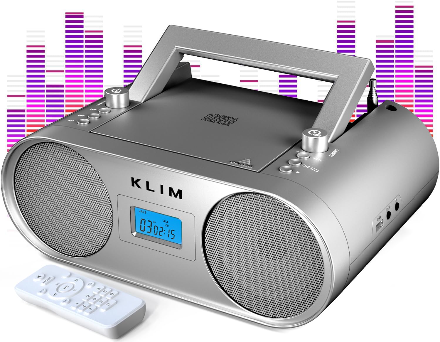 Klim Lettore CD Stereo Boombox B4 con Radio AM/FM