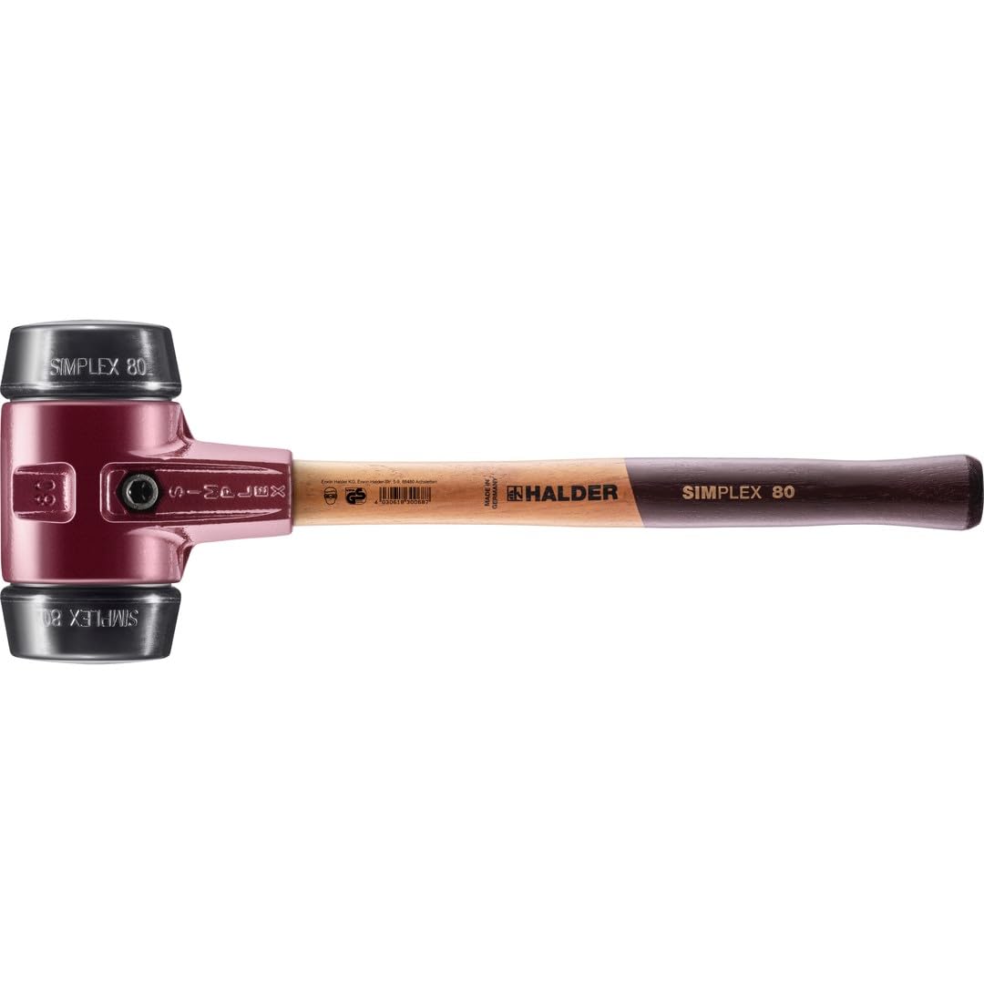 Halder WHA3002080 - Mazzuolo Simplex in gomma, 80 mm