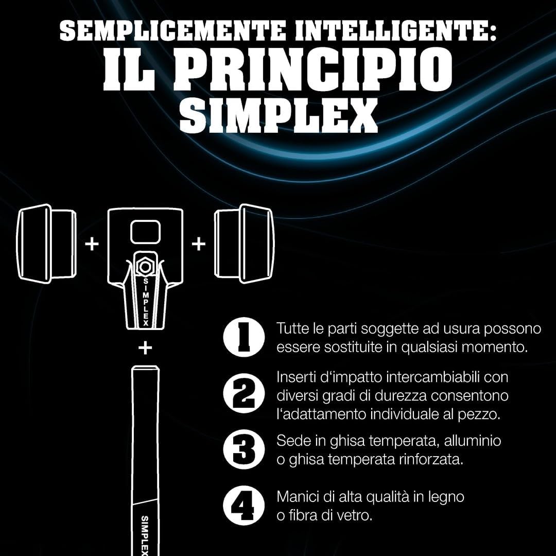 Halder WHA3002080 - Mazzuolo Simplex in gomma, 80 mm - immagine 5