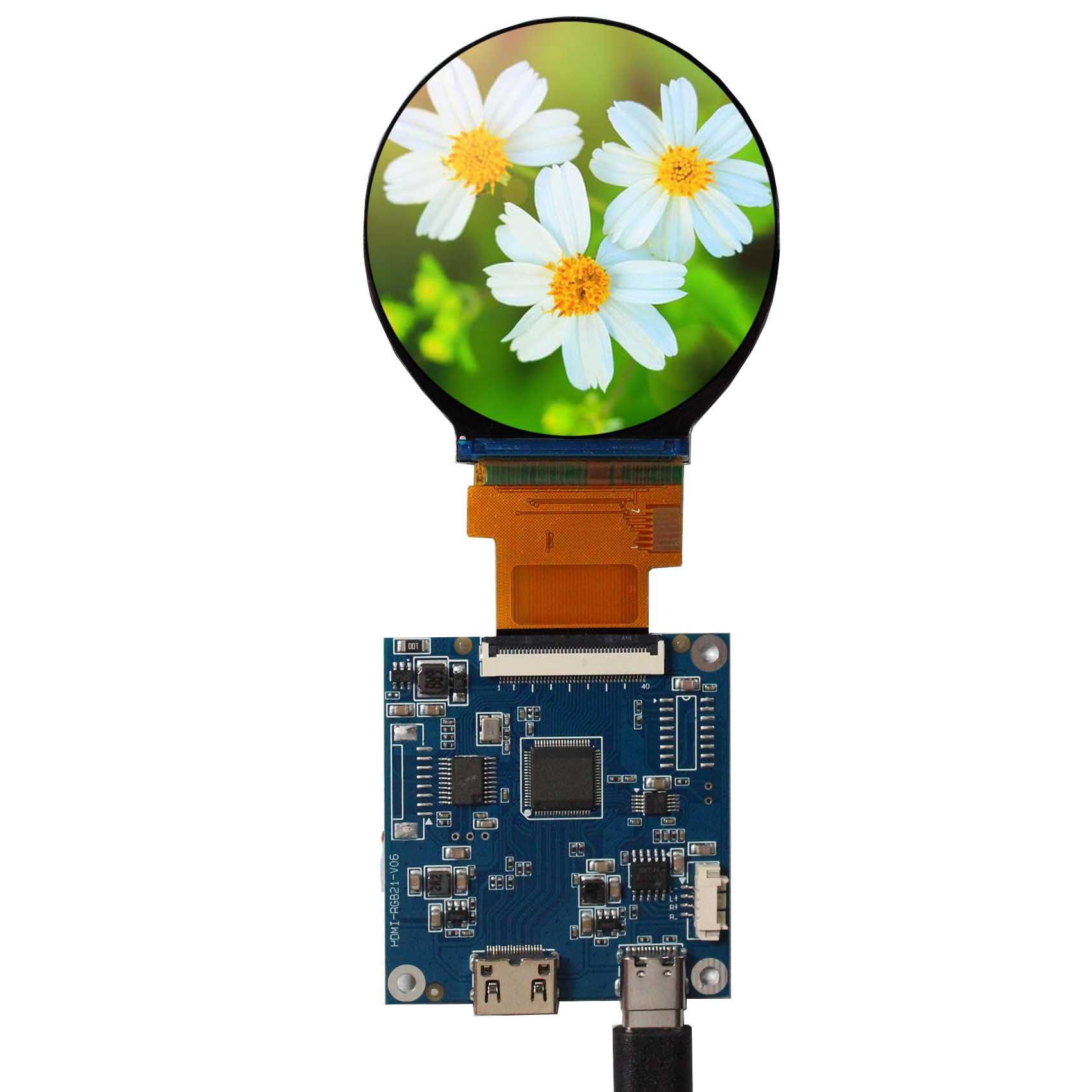 VSDISPLAY 2.1" 480X480 IPS MIPI Circle LCD Screen