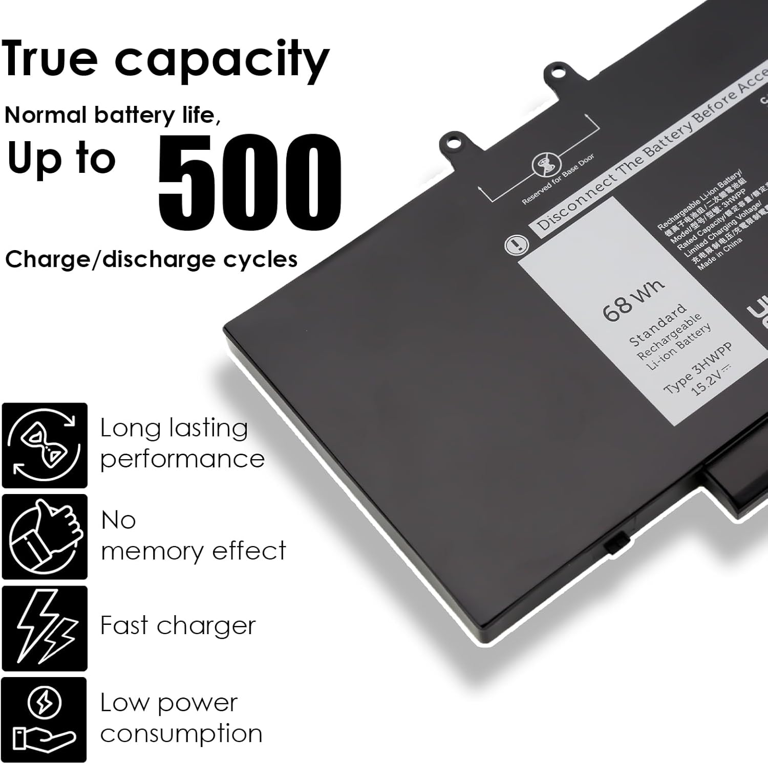 Blesys 3HWPP Batteria 68Wh per Dell Precision/Latitude/Inspiron - immagine 6