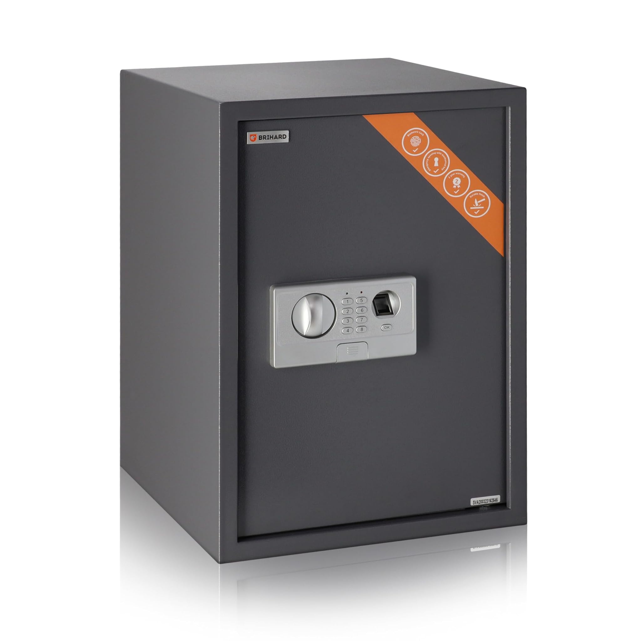 Brihard Cassaforte Biometrica 2 in 1 50x35x36 cm