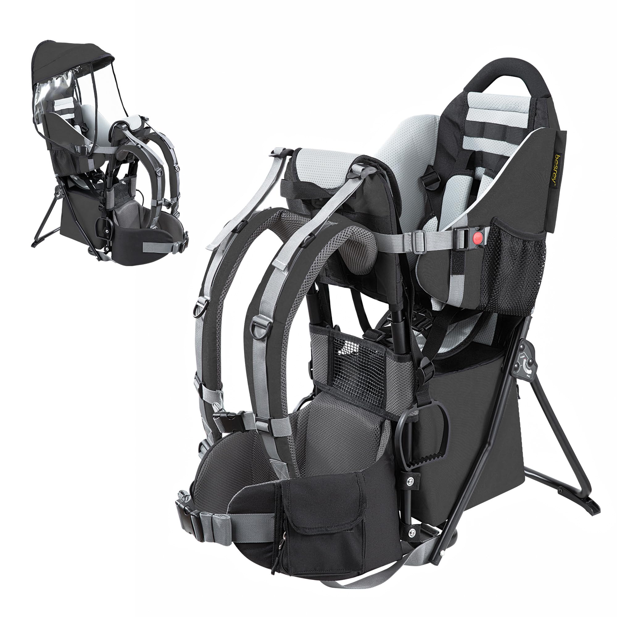 Besrey Zaino Porta Bambino Trekking, Nero