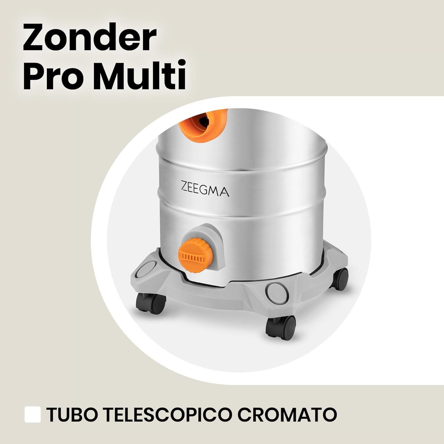 Zeegma ZONDER PRO MULTI Aspiratore Solidi e Liquidi 1600W - immagine 6