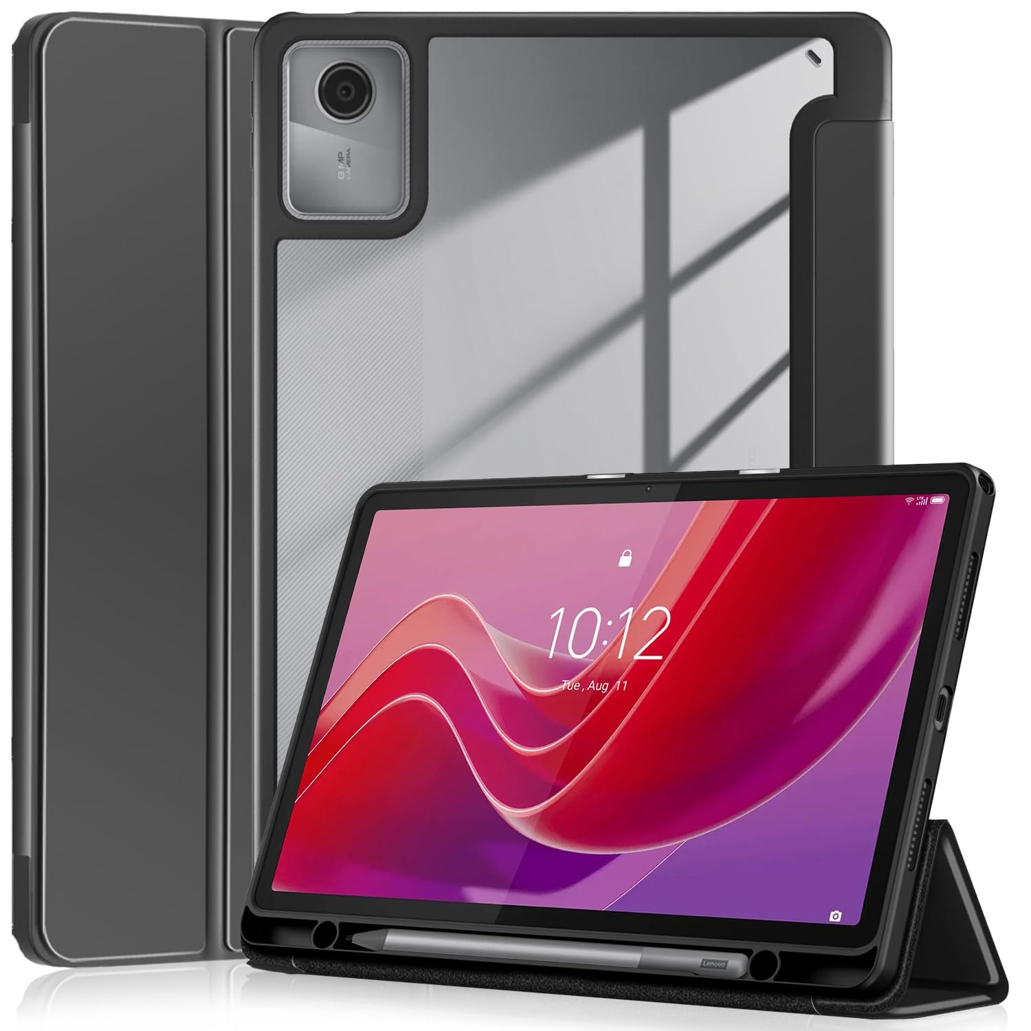 Yrh Cover per Lenovo Tab M11 11'' 2024 con Porta Penna, Nero