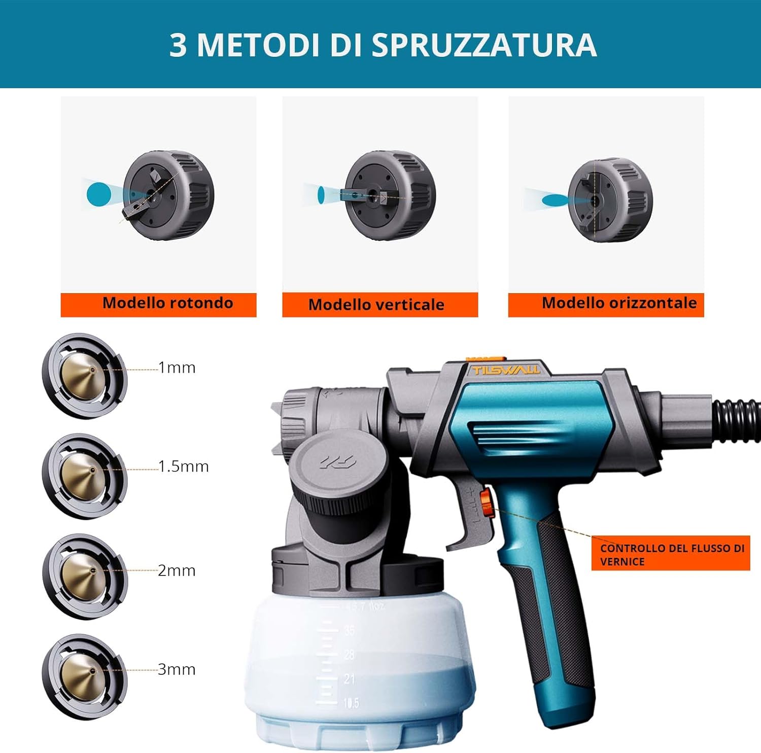 Tilswall Pistola a Spruzzo Elettrica Shark 800 - immagine 3