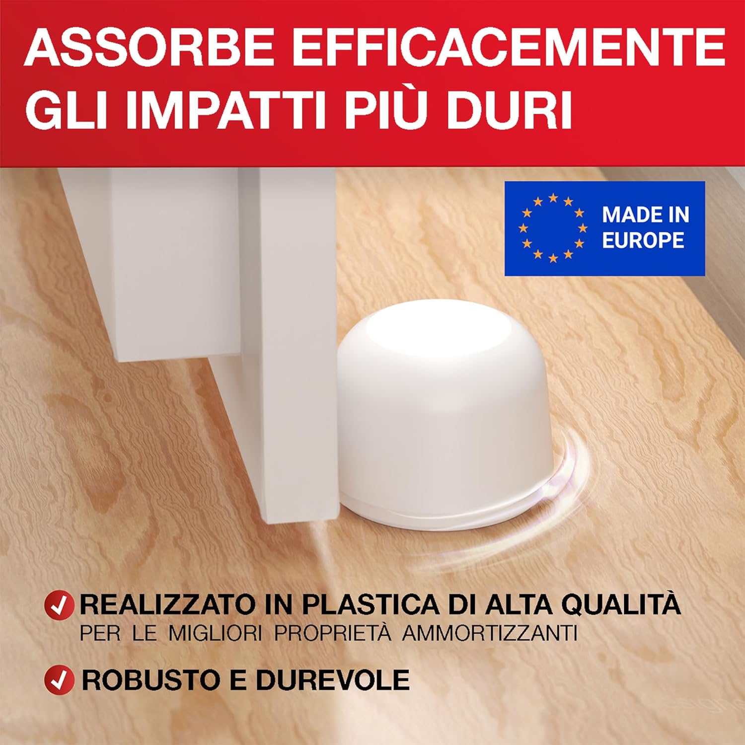 Loumaxx Fermaporta Pavimento Autoadesivo - Set 3 Pezzi - immagine 2