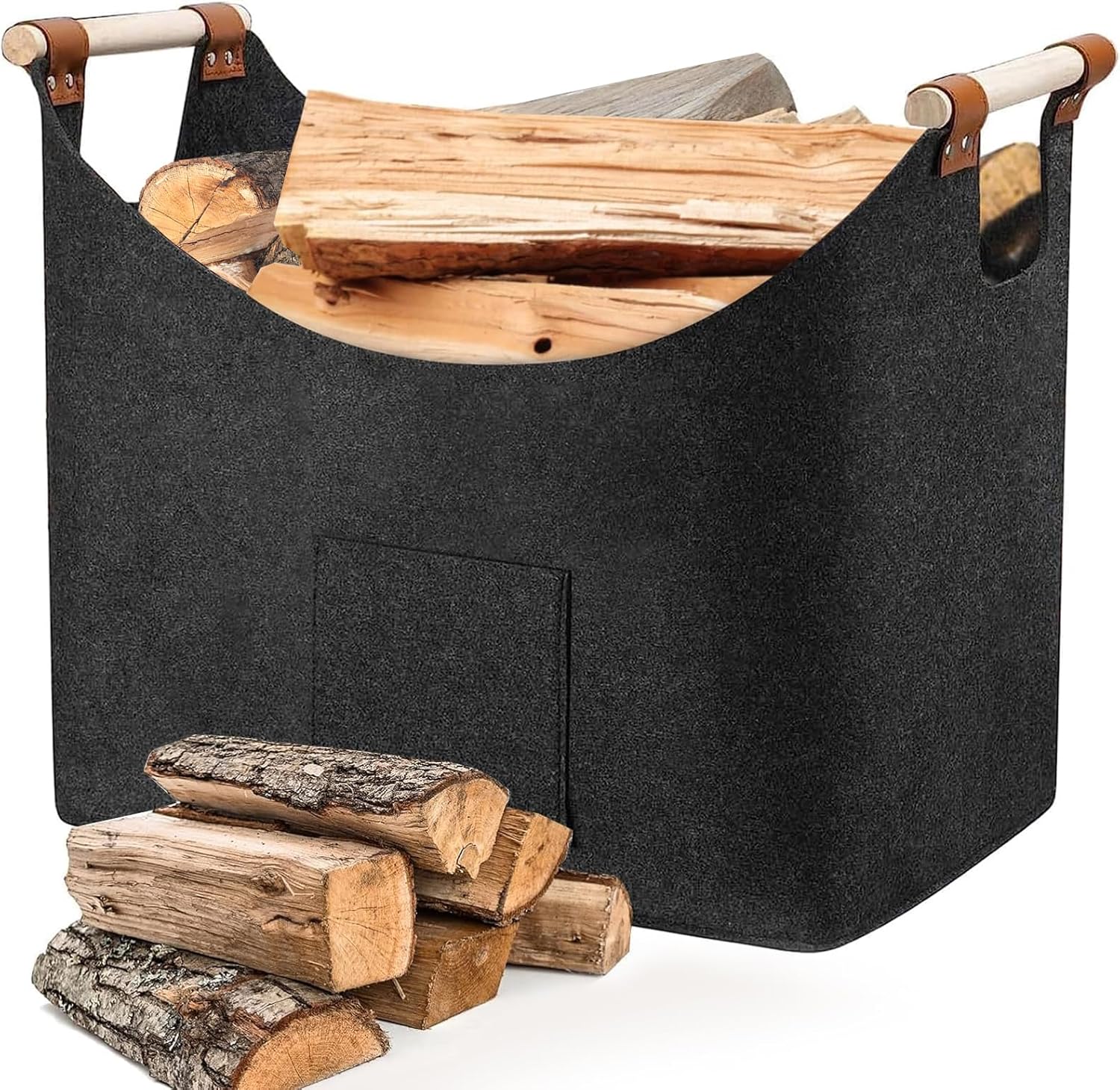 Borsa in Feltro XL per Legna da Ardere - immagine 1