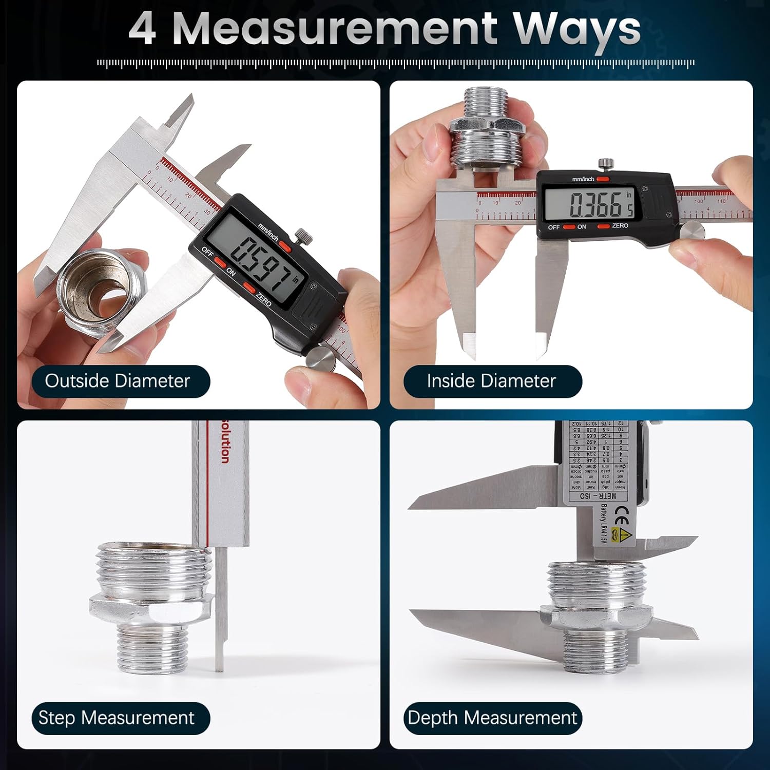Housolution Calibro Digitale 8" con Schermo LCD - immagine 4