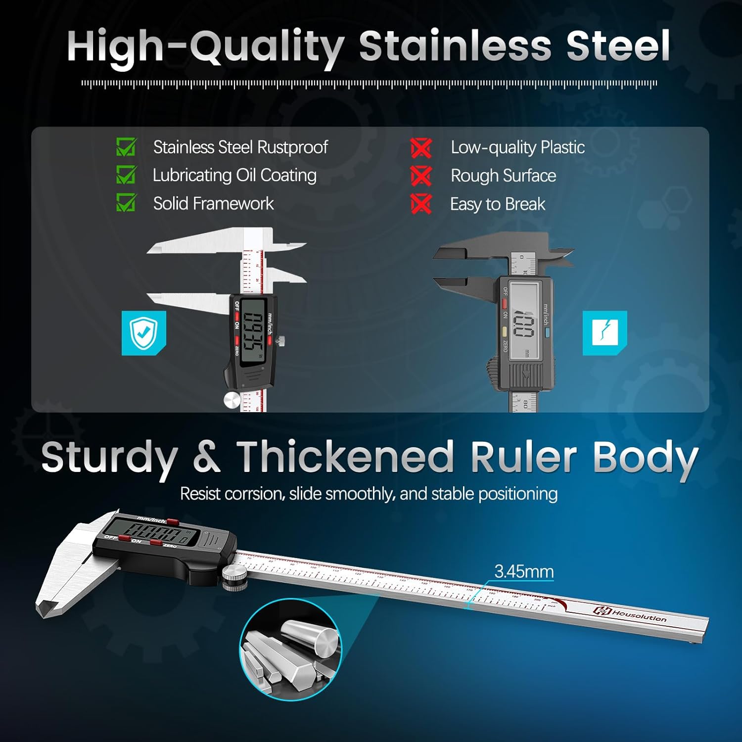 Housolution Calibro Digitale 8" con Schermo LCD - immagine 6