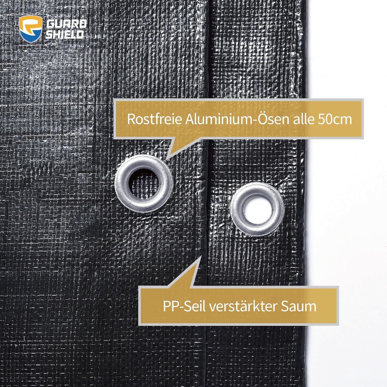 Guard Shield Telone Copertura Impermeabile 6x8m Nero - immagine 4