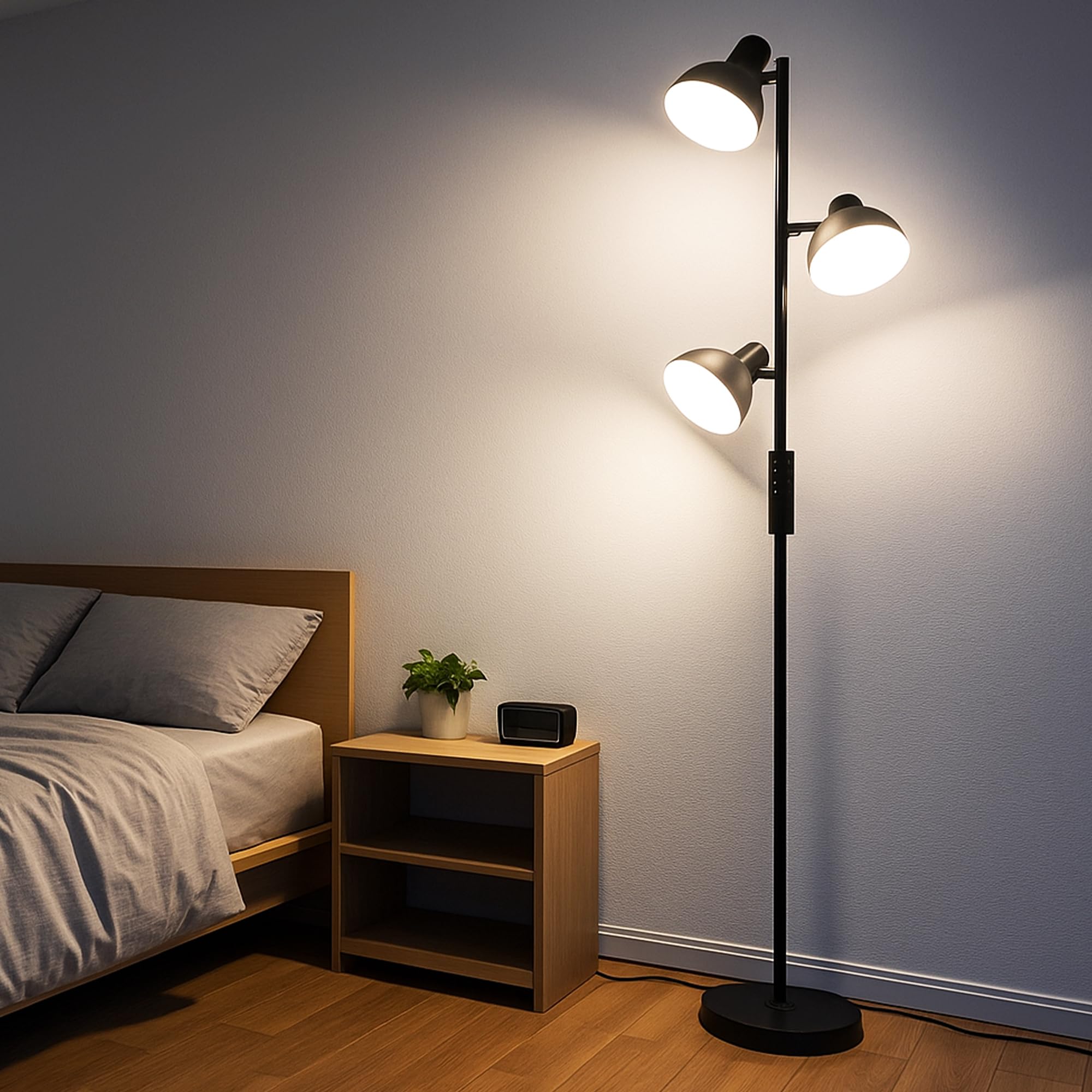 Lampada da Terra a 3 Teste LED 36W 2800LM Dimmerabile