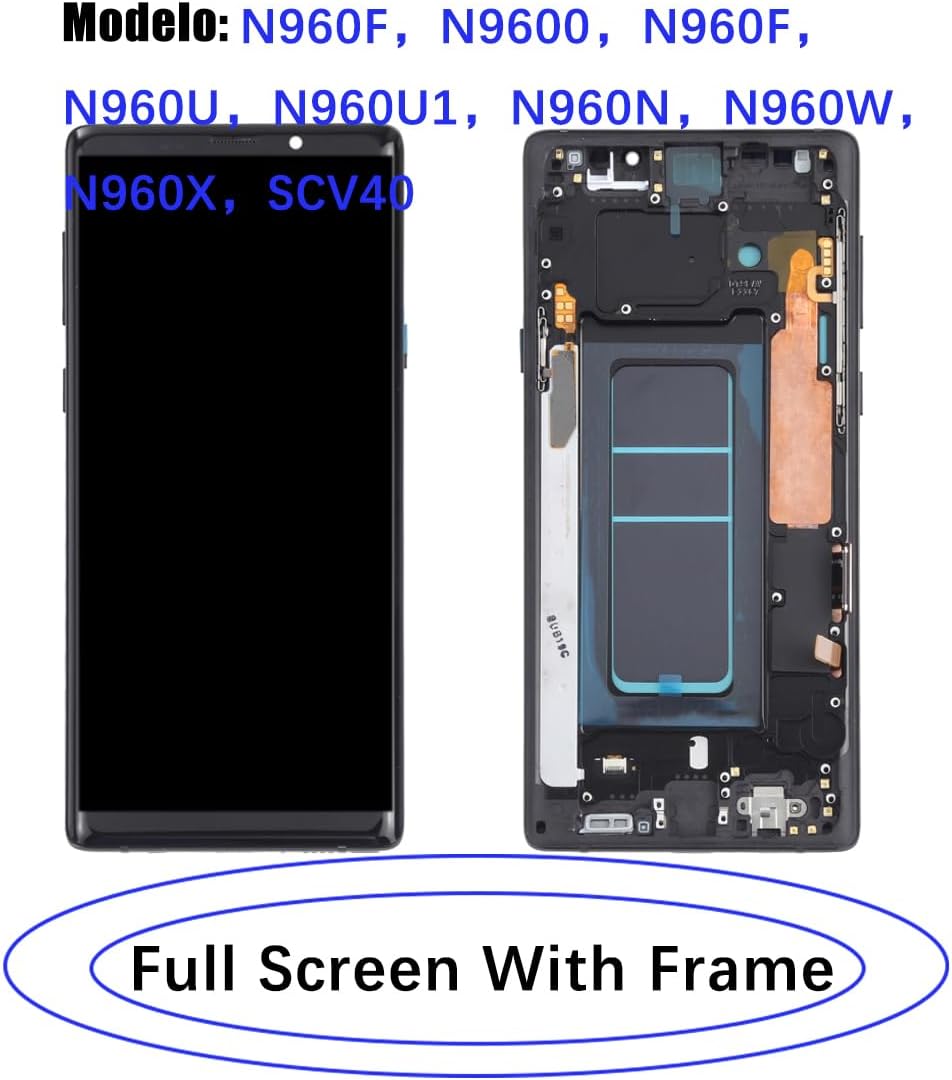 HLYGZX Display Ricambio per Samsung Galaxy Note 9, Nero - immagine 2