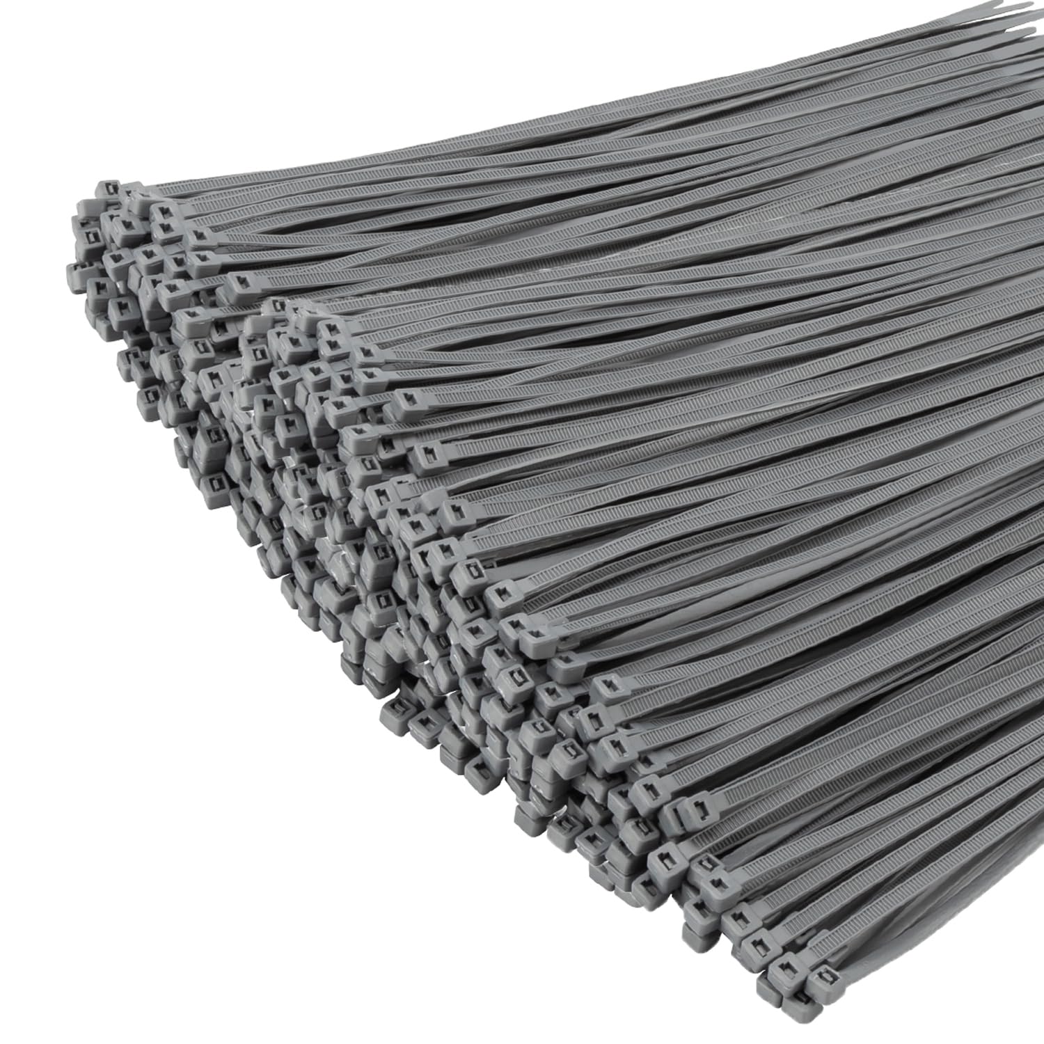 XINGO Confezione da 1000 Argento Fascette di Qualità per Uso Industriale, 200mm x 4,8mm, Fascette in Plastica Regolabili Multiuso per Uso Interno ed Esterno