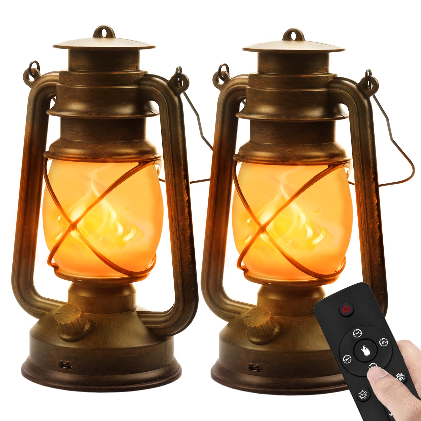 Lanterna da Esterno Vintage LED con Telecomando (2 Pezzi)