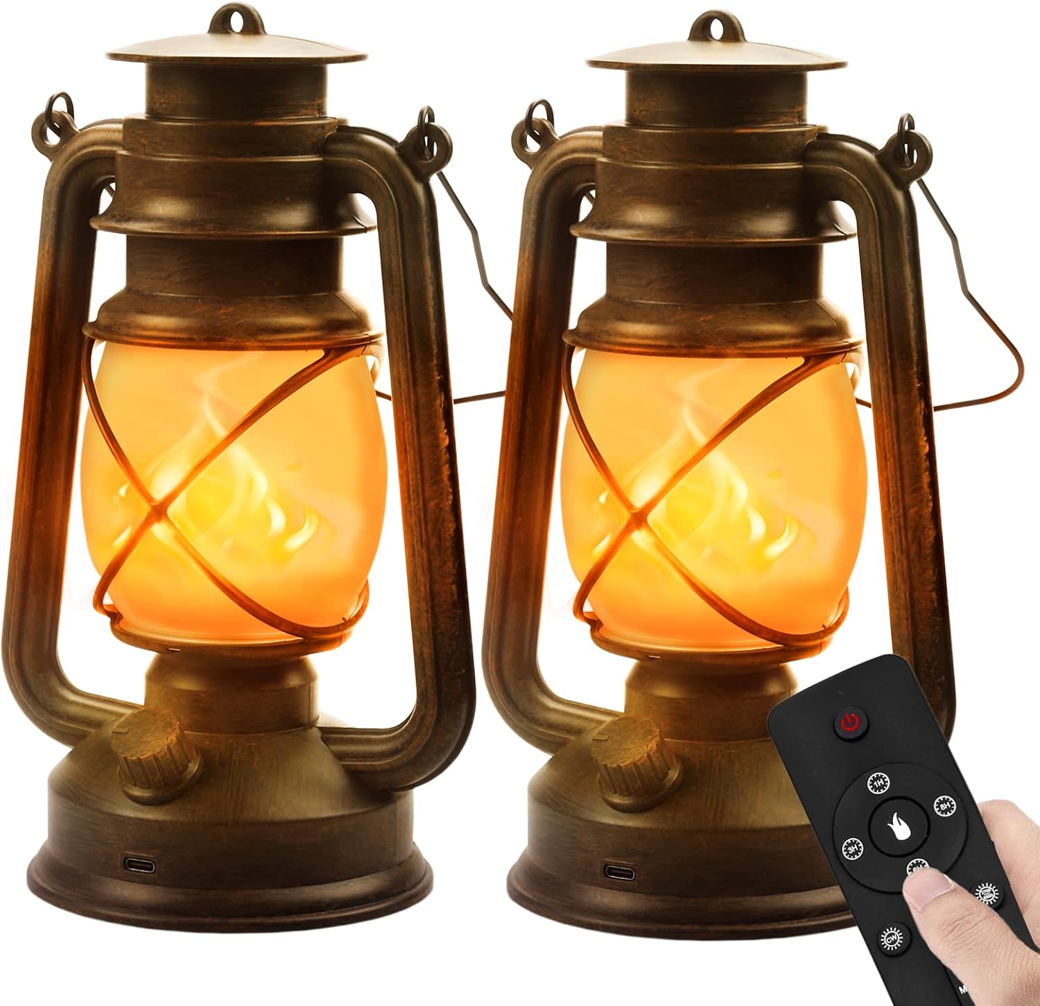 Lanterna da Esterno Vintage LED con Telecomando (2 Pezzi) - immagine 1