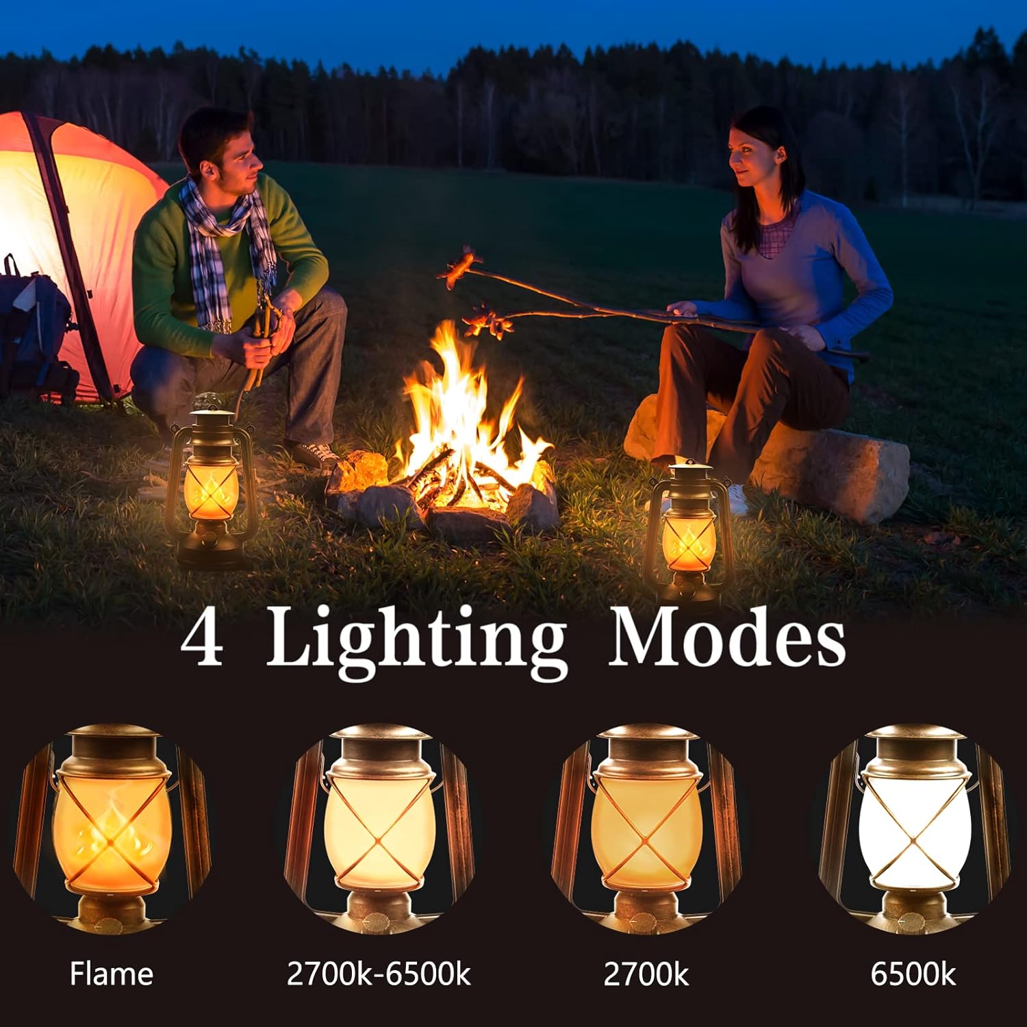 Lanterna da Esterno Vintage LED con Telecomando (2 Pezzi) - immagine 2