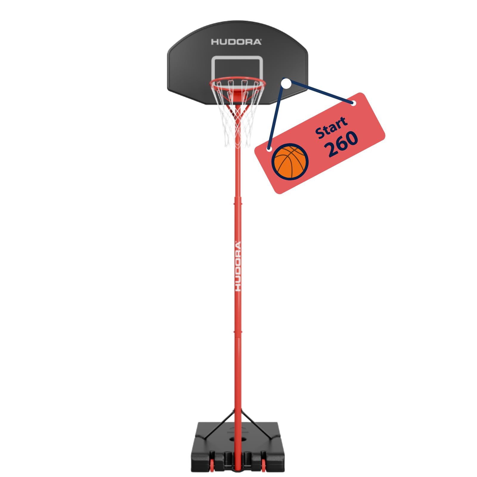 Hudora Start 260 - Supporto Basket Regolabile