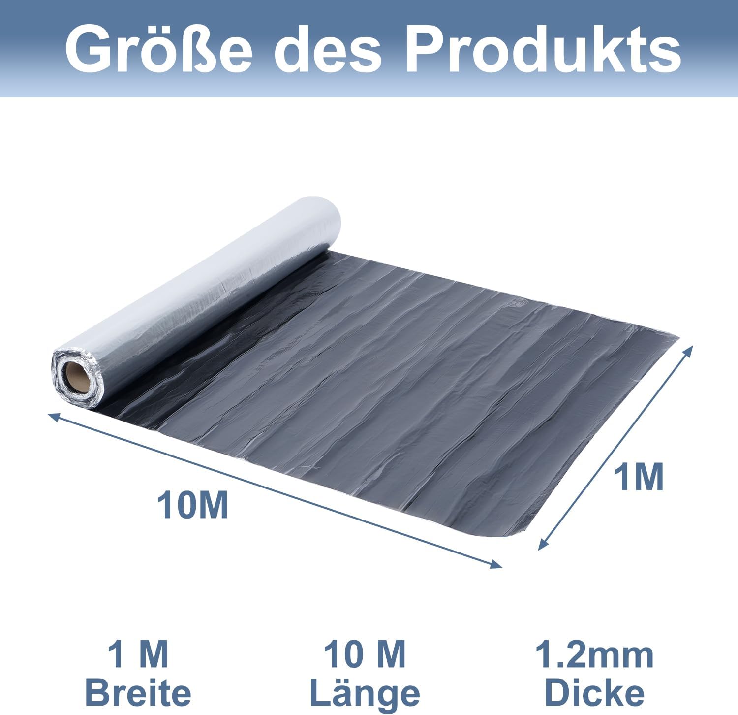 Myoyay Pellicola Autoadesiva per Tetti in Alluminio 10mx1m - immagine 2