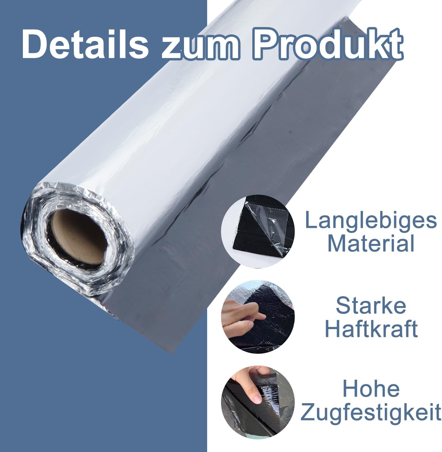 Myoyay Pellicola Autoadesiva per Tetti in Alluminio 10mx1m - immagine 3