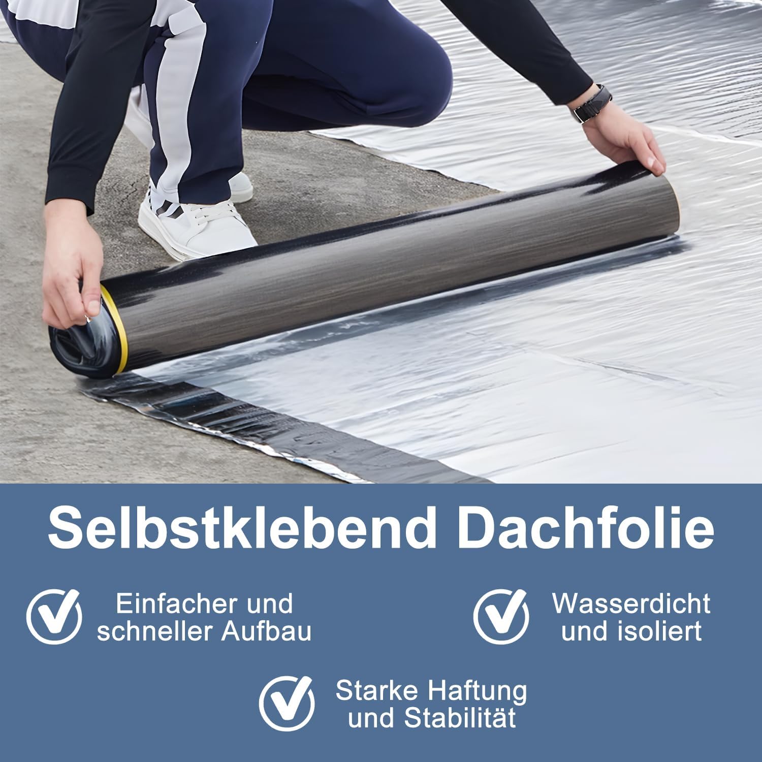 Myoyay Pellicola Autoadesiva per Tetti in Alluminio 10mx1m - immagine 6