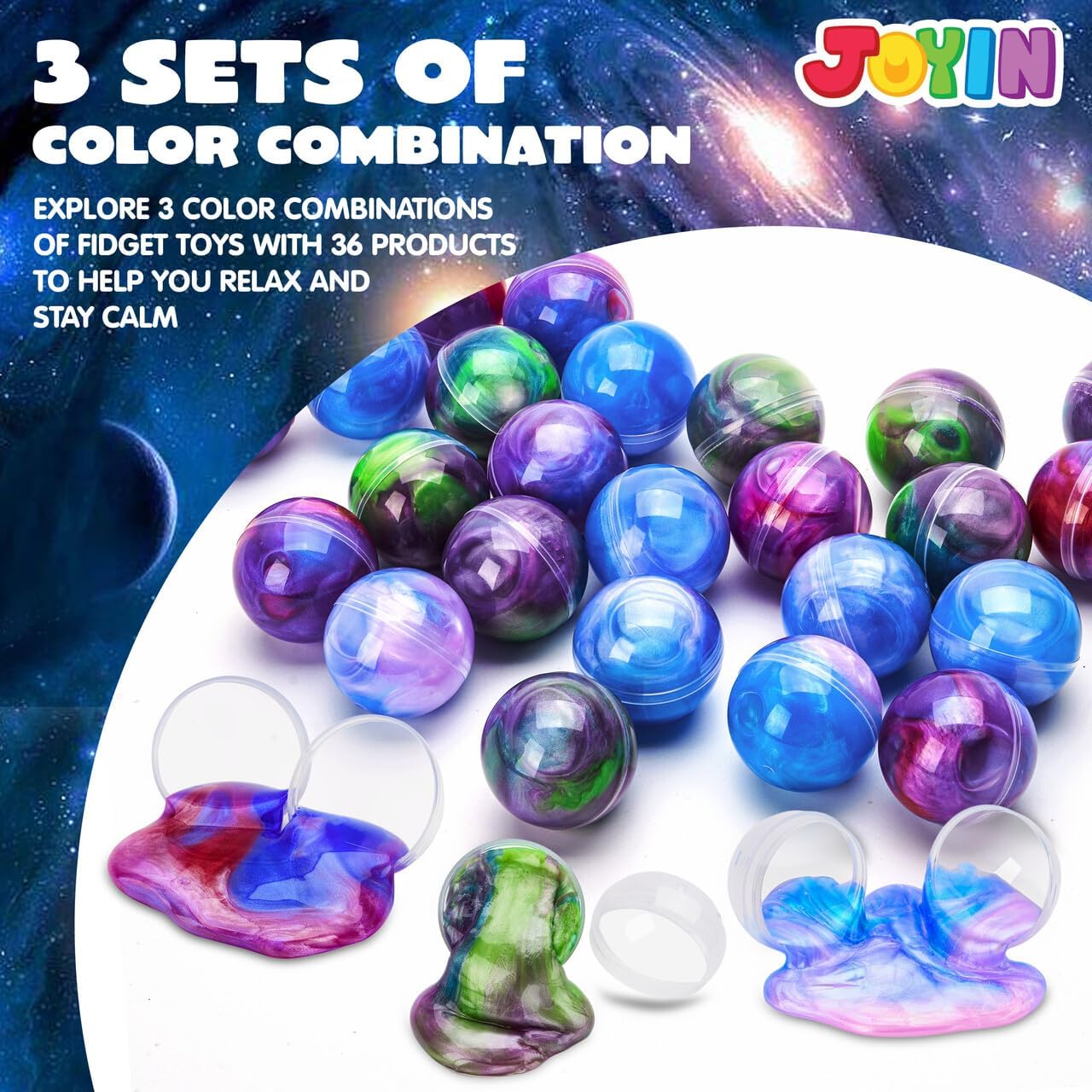 JOYIN Kit Slime Galaxy Verde - 24 Confezioni - immagine 2