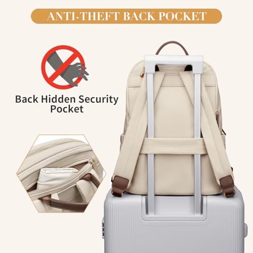 GOLF SUPAGS Zaino Donna Casual Notebook 14 Pollici, Albicocca - immagine 4