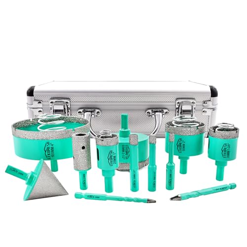 Lekomesh Set Punte Diamantate per Piastrelle 10 Pezzi