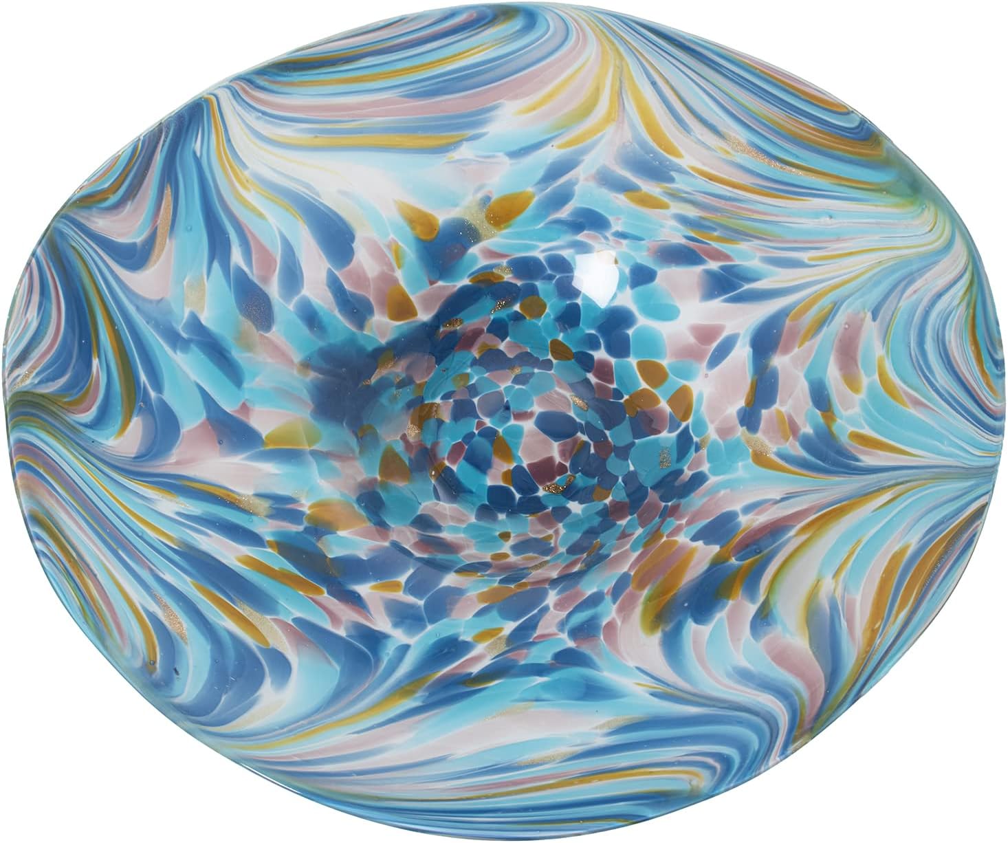 CENTRO CRISTAL BLANCO/AZUL °40X6,5CM - immagine 1