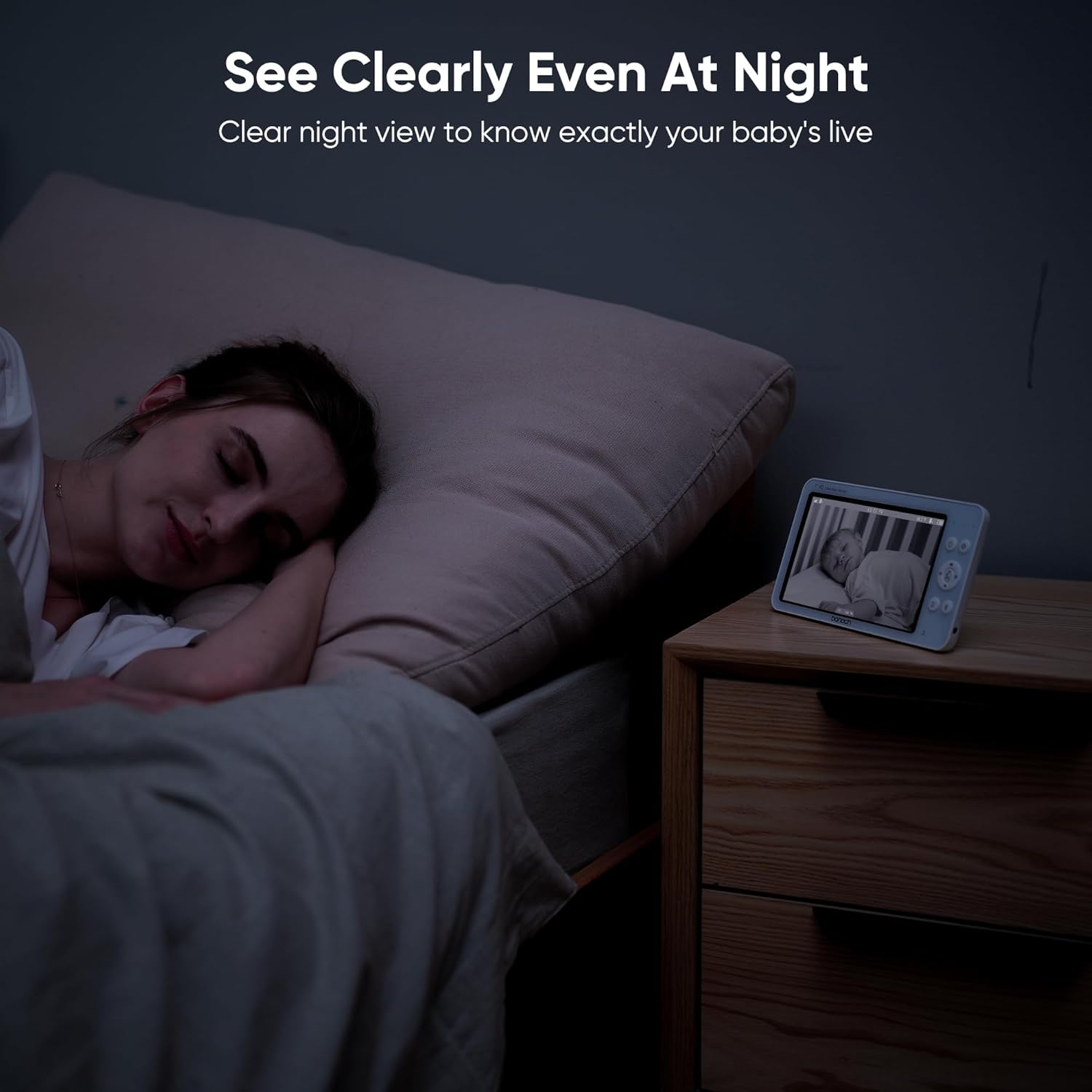 Bonoch Babyphone 7 Pollici con 2 Telecamere 720p - immagine 5