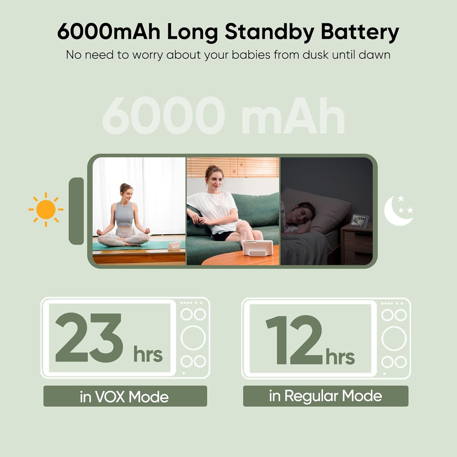 Bonoch Babyphone 7 Pollici con 2 Telecamere 720p - immagine 6