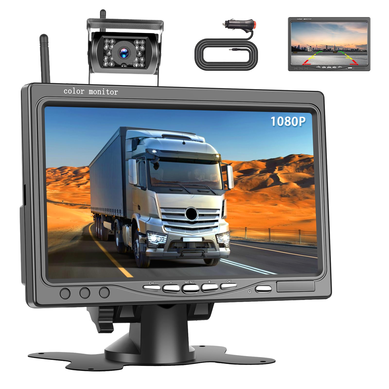 Inefala Telecamera Retromarcia Wireless con Monitor HD 7"