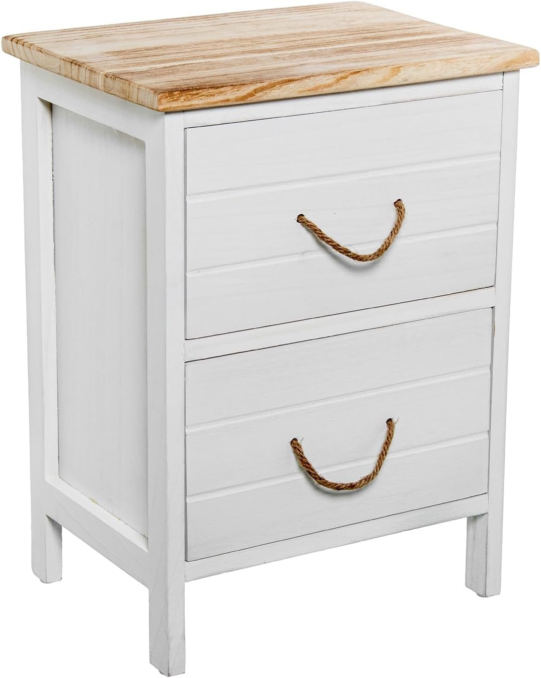 DRW Tavolo, Legno MDF, Bianco, 40x30x55 cm