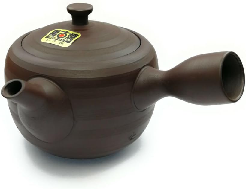 Kyusu Teiera Giapponese in Ceramica 270ml, Marrone - immagine 1