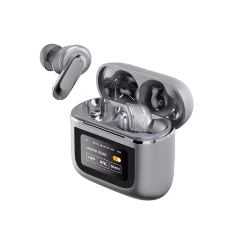 Soundswealth Cuffie Wireless Bluetooth 5.4 ANC 24h, Nero/Beige